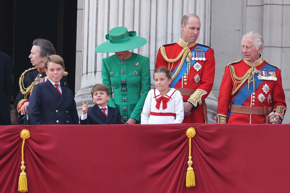 Prince George, Prince Louis, Princess Kate, Princess Charlotte, Prince William, King Charles