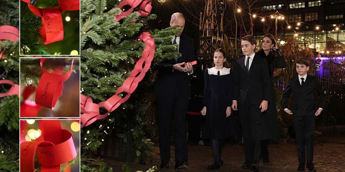 Prince George, Princess Charlotte and Prince Louis show off handwriting skills at Westminster Abbey Prince George, Princess Charlotte and Prince Louis show off handwriting skills at Westminster Abbey
