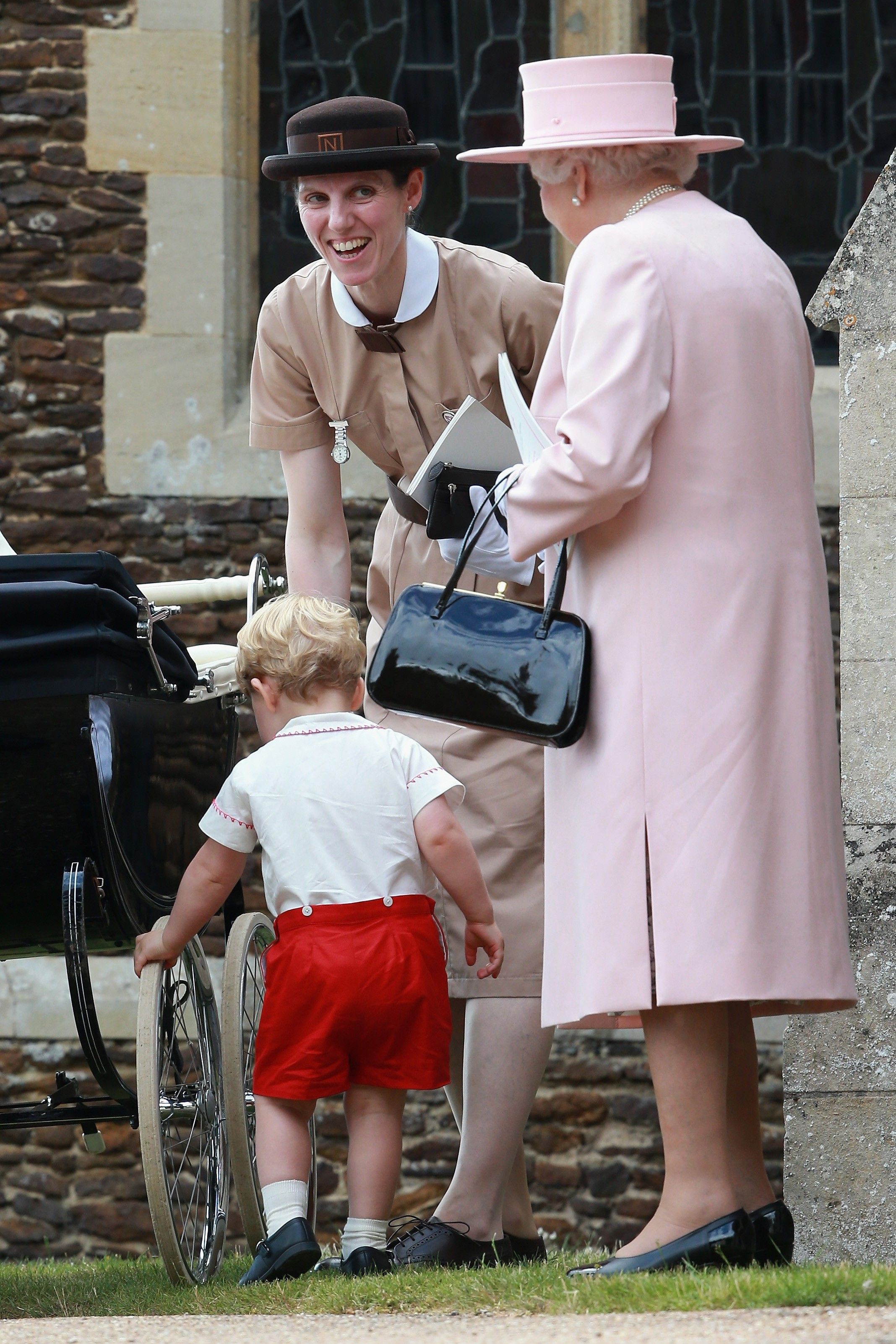Prince George, Queen Elizabeth II and Maria Teresa Turrion Borrallo
