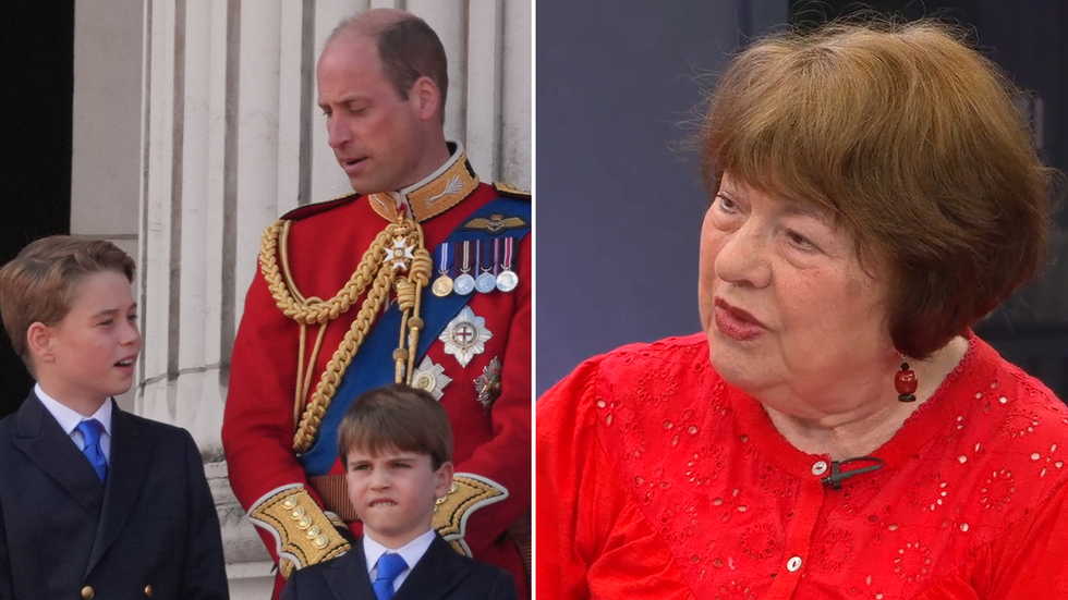 Prince George, William and Angela Levin