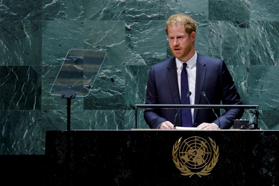 Prince Harry addresses the United Nations General Assembly