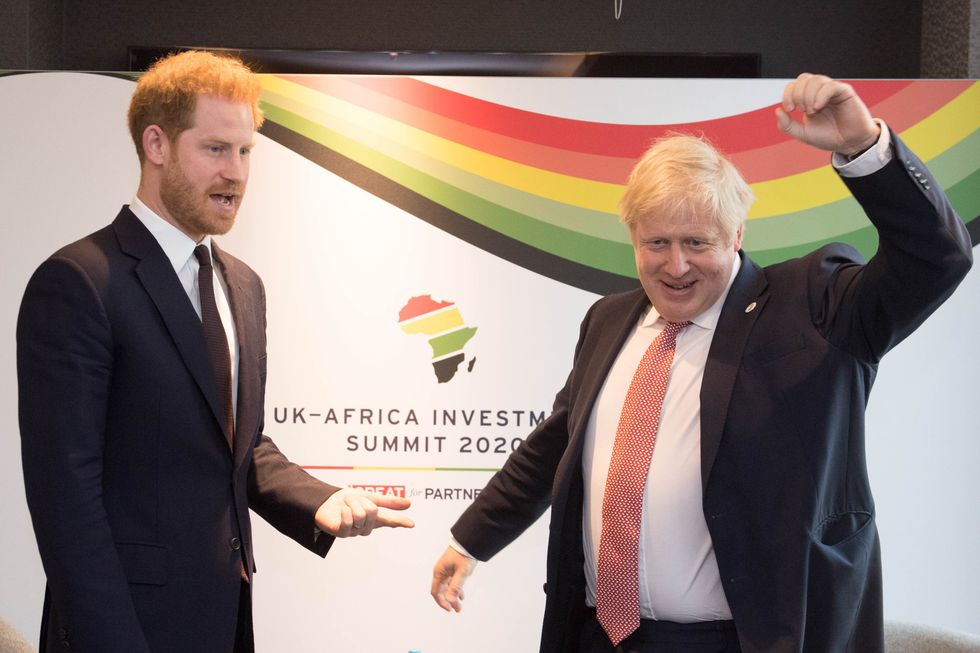 Prince Harry and Boris Johnson