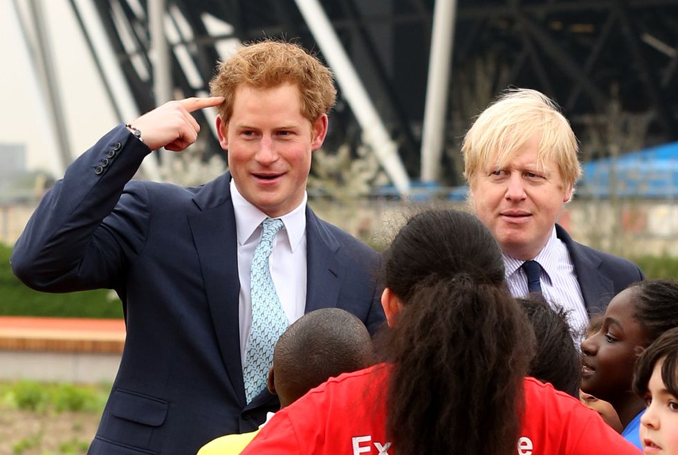 Prince Harry and Boris Johnson