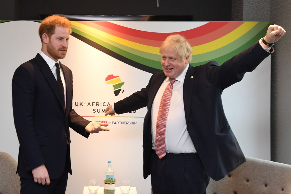 Prince Harry and Boris Johnson