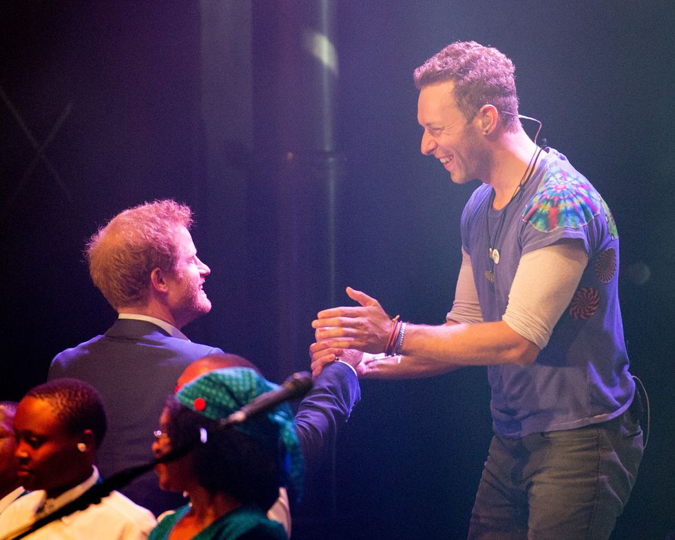 Prince Harry and Chris Martin