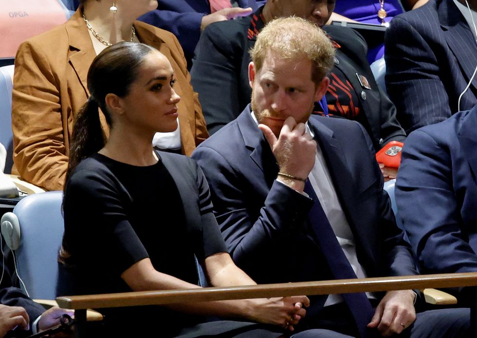 Prince Harry and his wife Meghan, Duchess of Sussex, attend the United Nations General Assembly