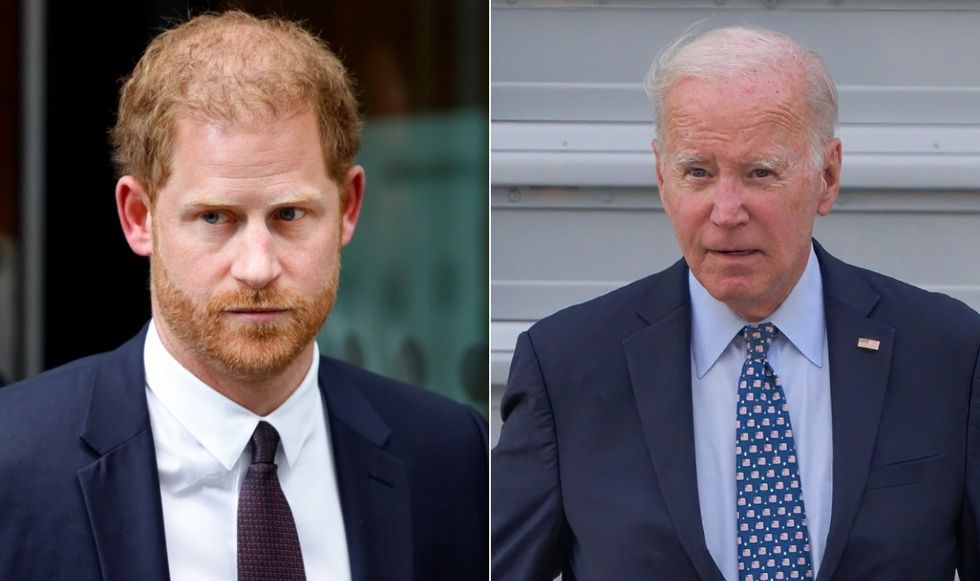 Prince Harry and Joe Biden