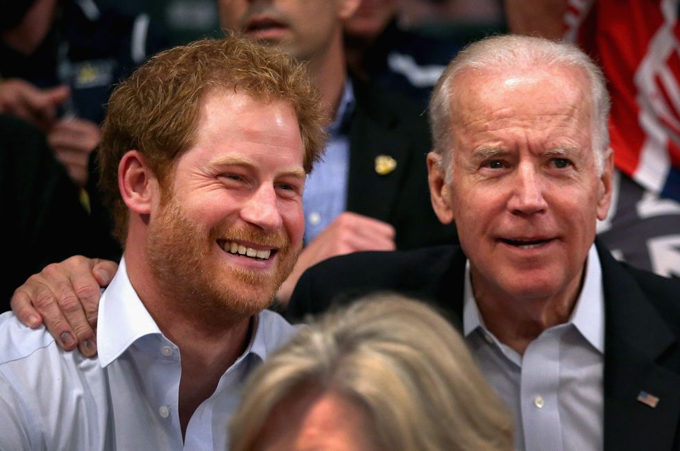 Prince Harry and Joe Biden