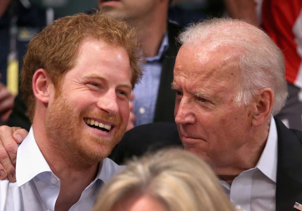 Prince Harry and Joe Biden
