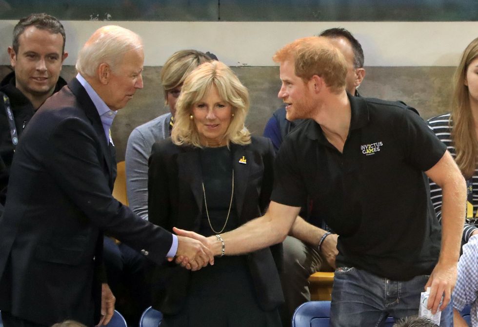 Prince Harry and Joe Biden