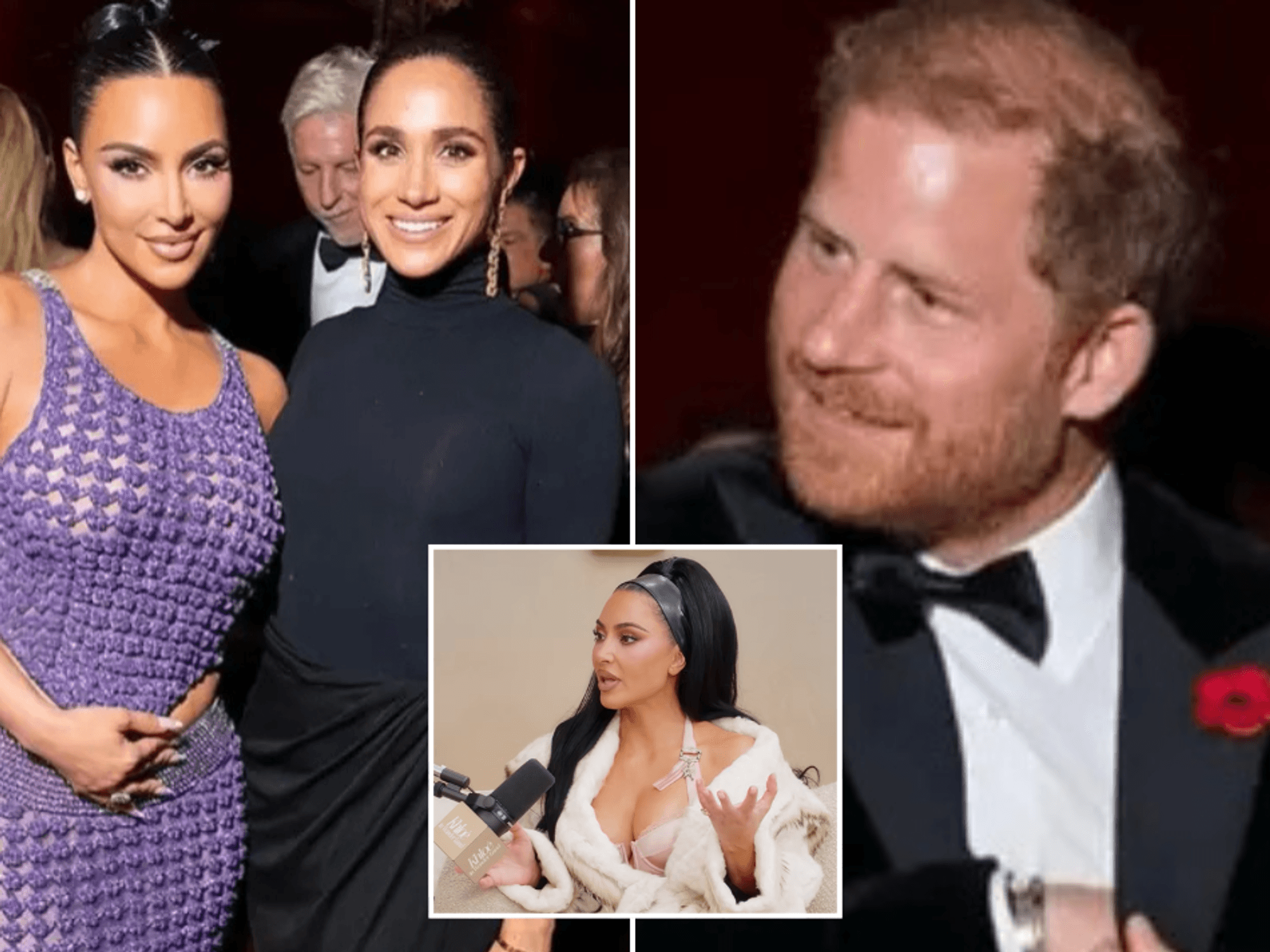 Prince Harry and Meghan Markle and Kim Kardashian