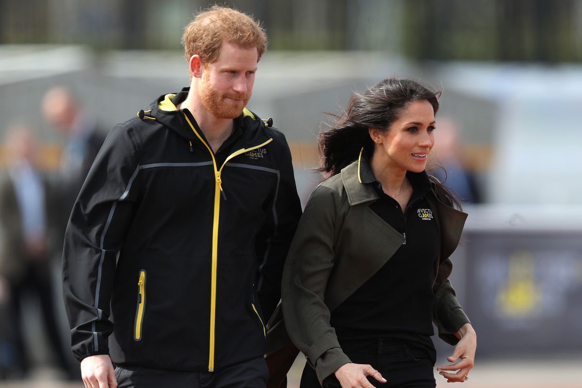 Prince Harry and Meghan Markle at the University of Bath Sports Training Village, Bath, for the UK team trials for the Invictus Games Sydney 2018