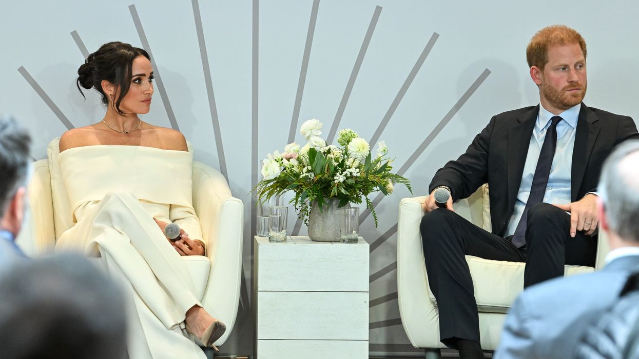 Prince Harry and Meghan Markle onstage at The Archewell Foundation Parents’ Summit