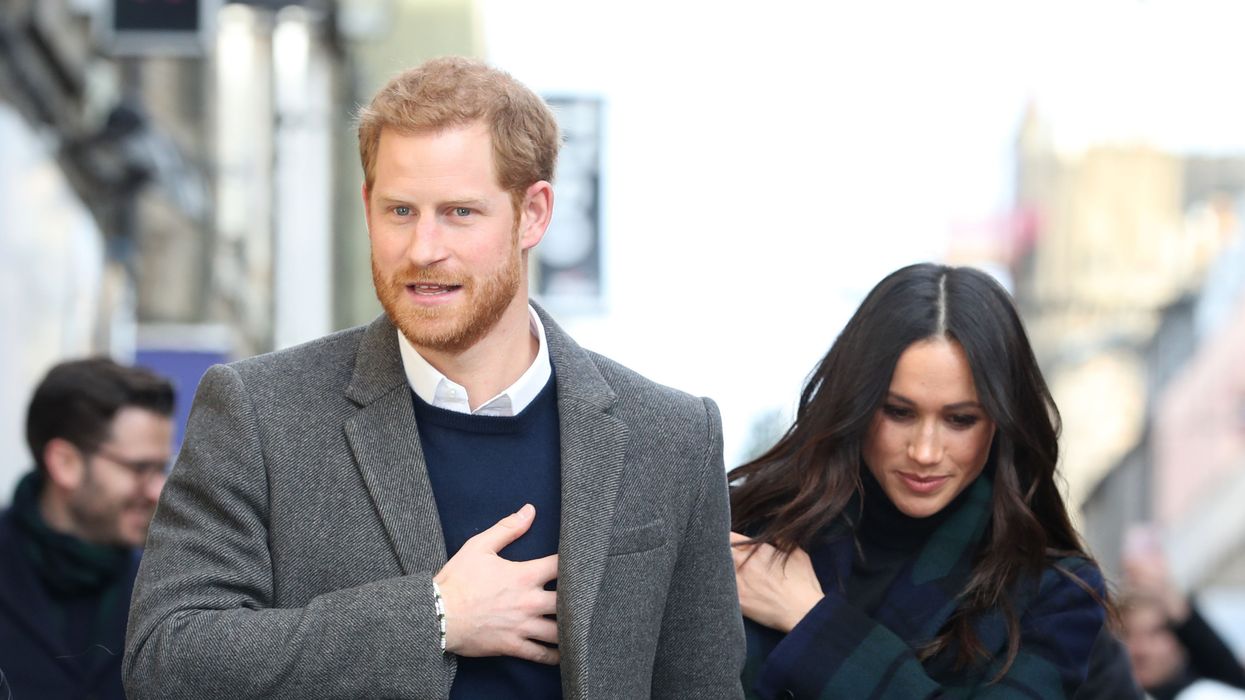 Prince Harry and Meghan Markle outside Social Bite in Edinburgh, during their visit to Scotland