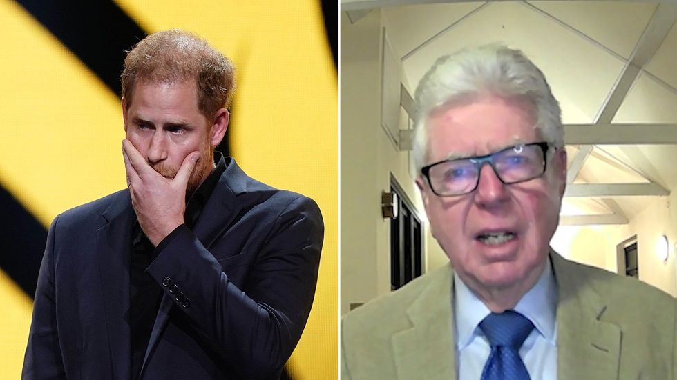 Prince Harry and Michael Cole
