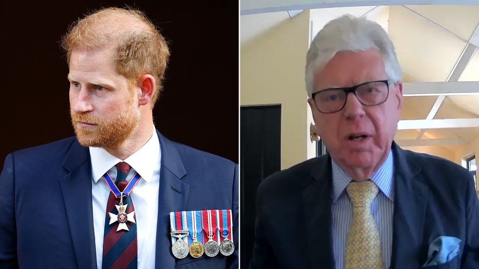 Prince Harry and Michael Cole