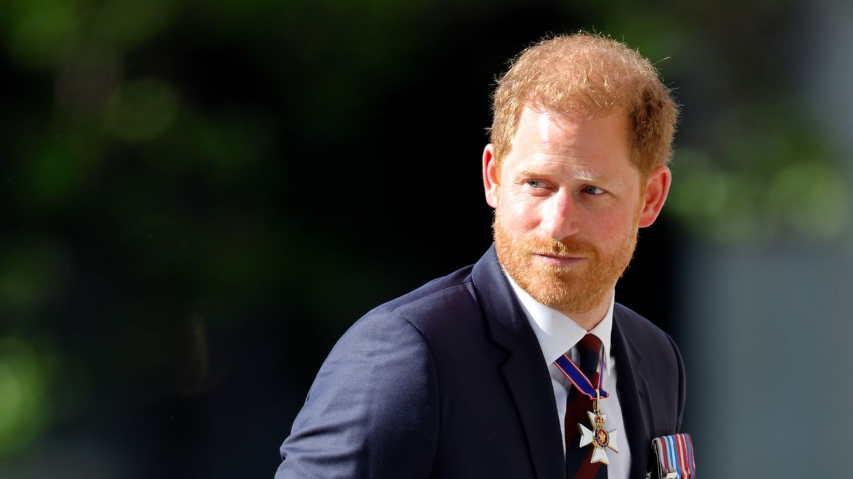 Prince Harry arriving at St Paul's Cathedral on May 8 for the service