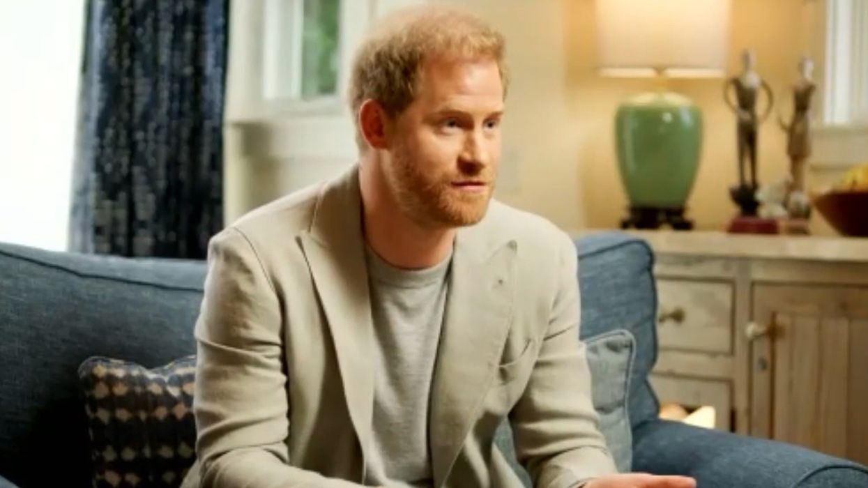 Prince Harry being interviewed