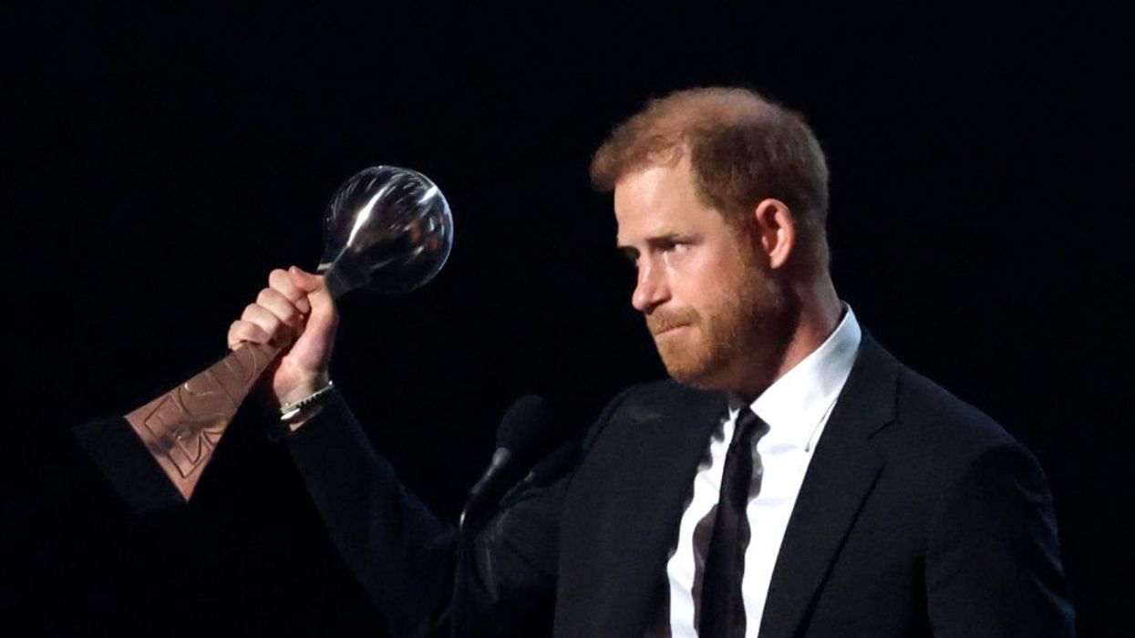 Prince Harry collecting an award