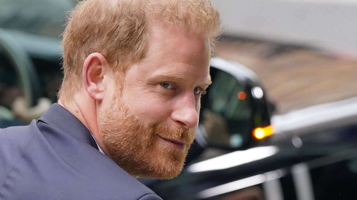 Prince Harry coming out of court