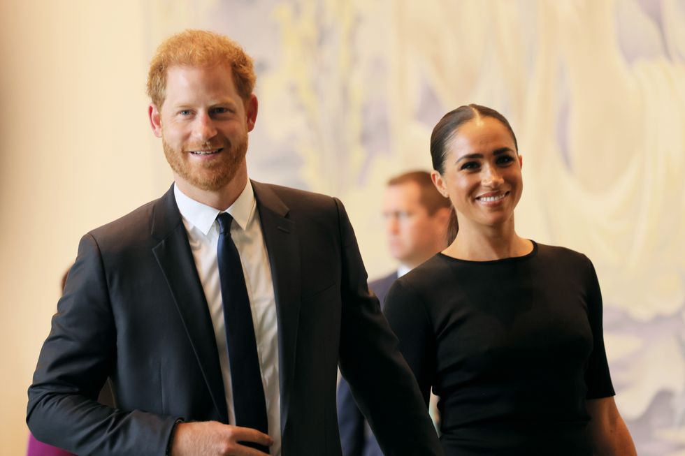 Prince Harry, Duke of Sussex and Meghan, Duchess of Sussex arrive at the United Nations Headquarters