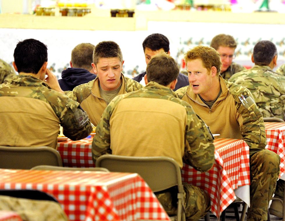 Prince Harry in the mess in Afghanistan
