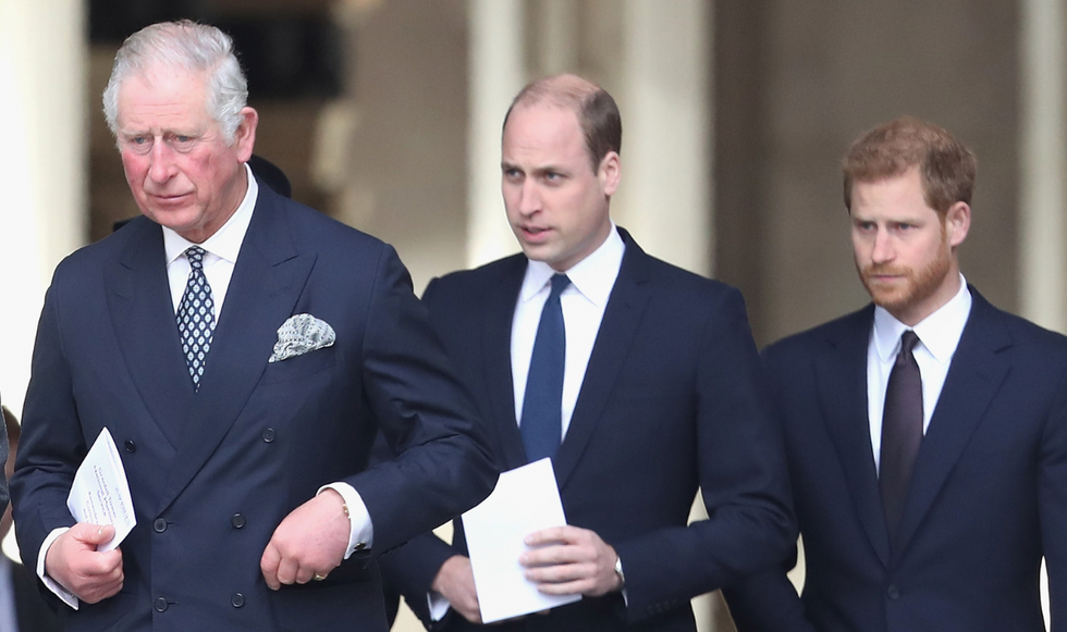Prince Harry, King Charles and Prince William
