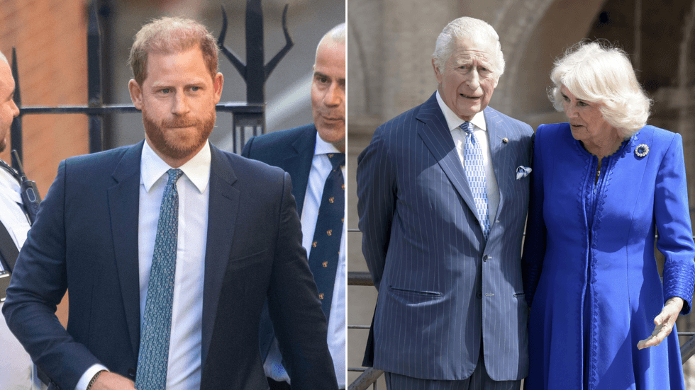 Prince Harry, King Charles and Queen Camilla