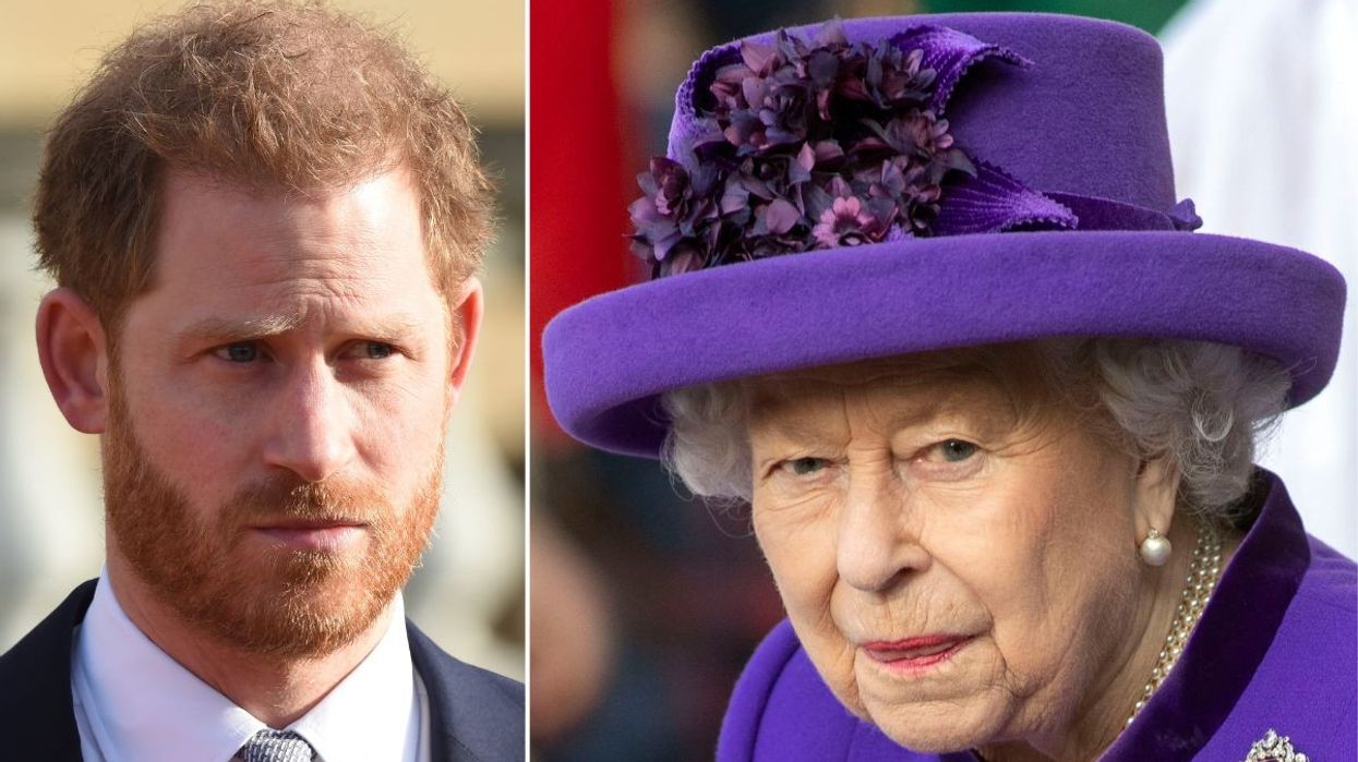 Prince Harry (left) and Queen Elizabeth II (right)