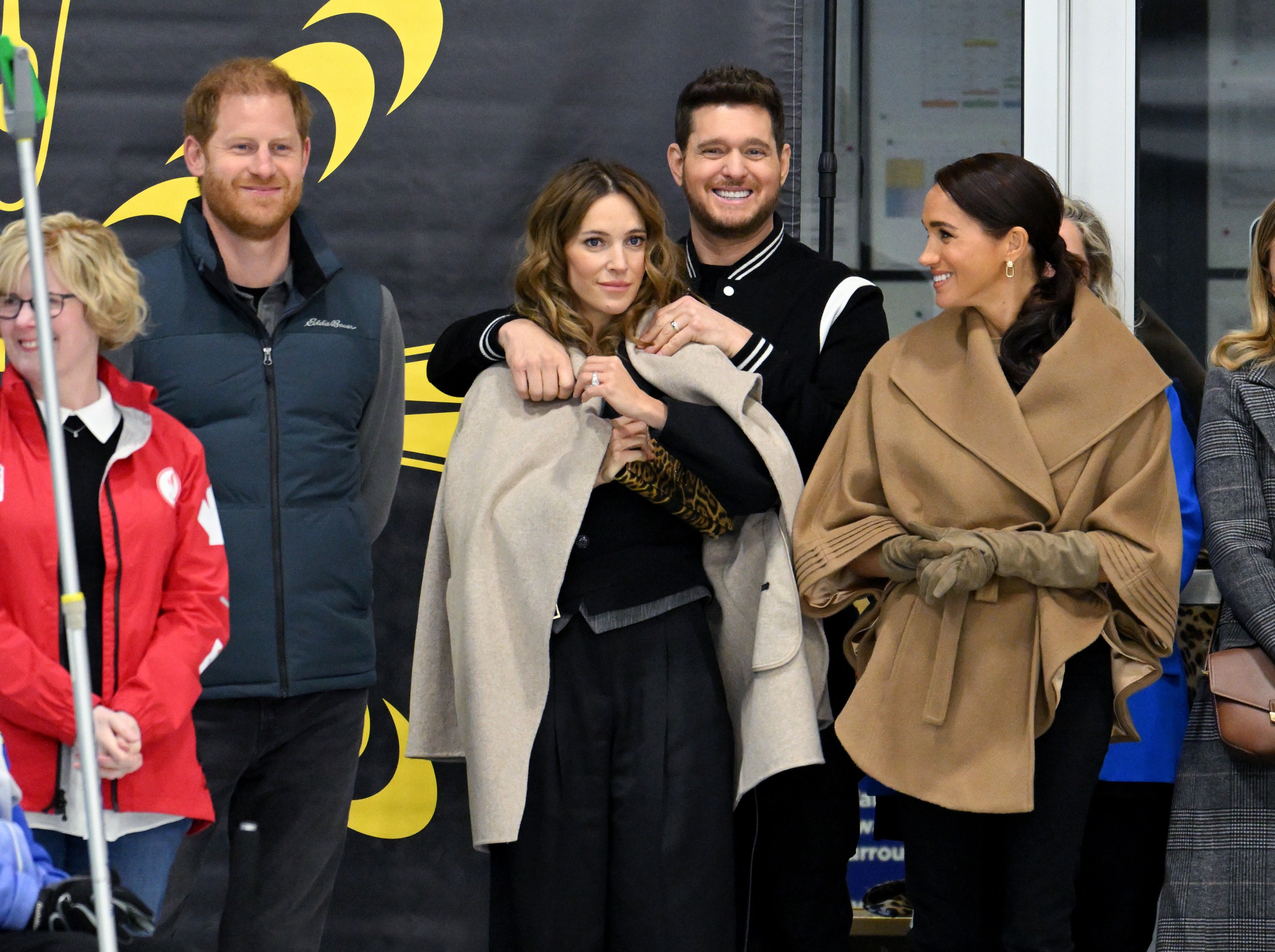 Prince Harry, Luisana Lopilato, Michael Bubl\u00e9 and Meghan Markle