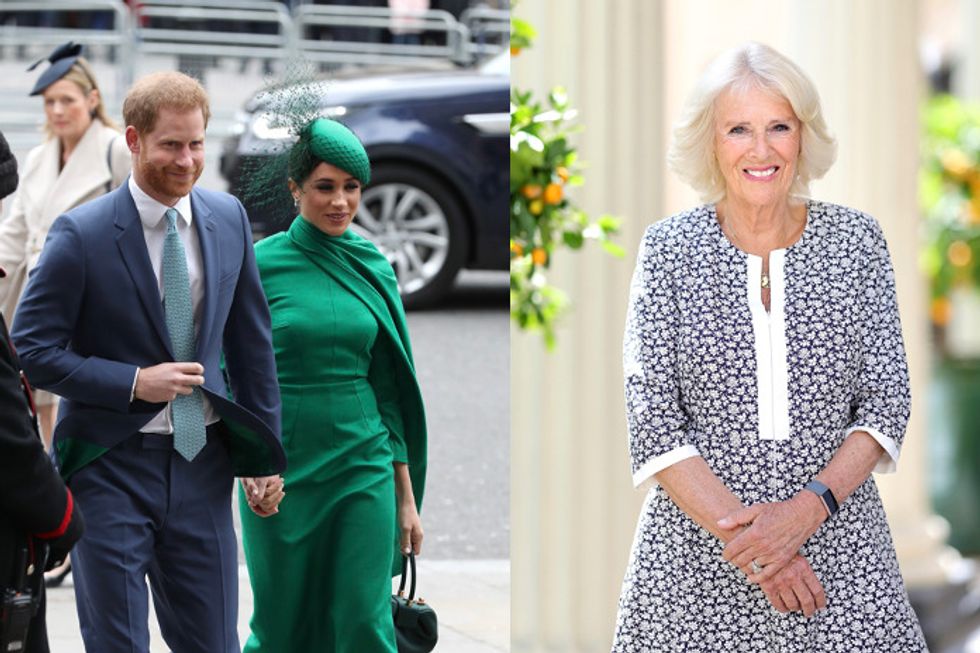 Prince Harry, Meghan Markle and Camilla, Duchess of Cornwall
