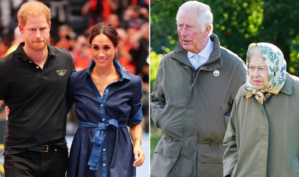 Prince Harry, Meghan Markle, King Charles and Queen Elizabeth