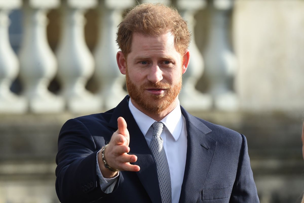 Prince Harry pointing