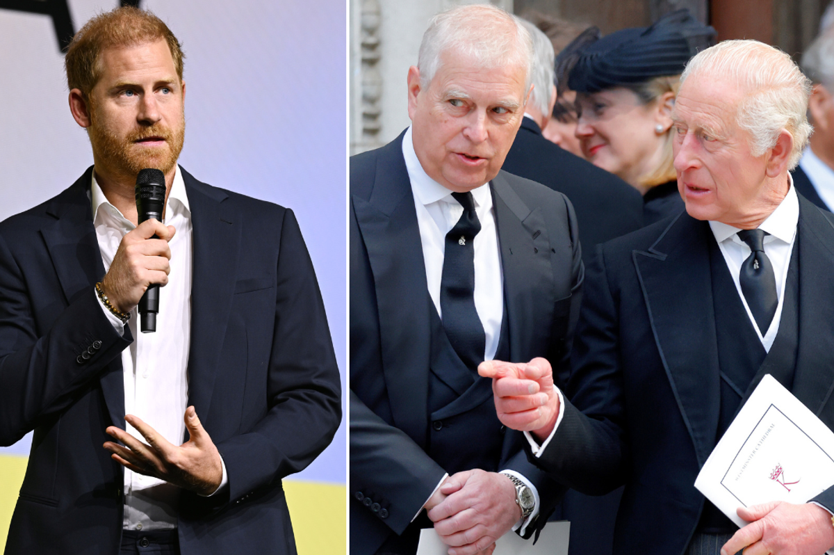 Prince Harry, Prince Andrew and King Charles