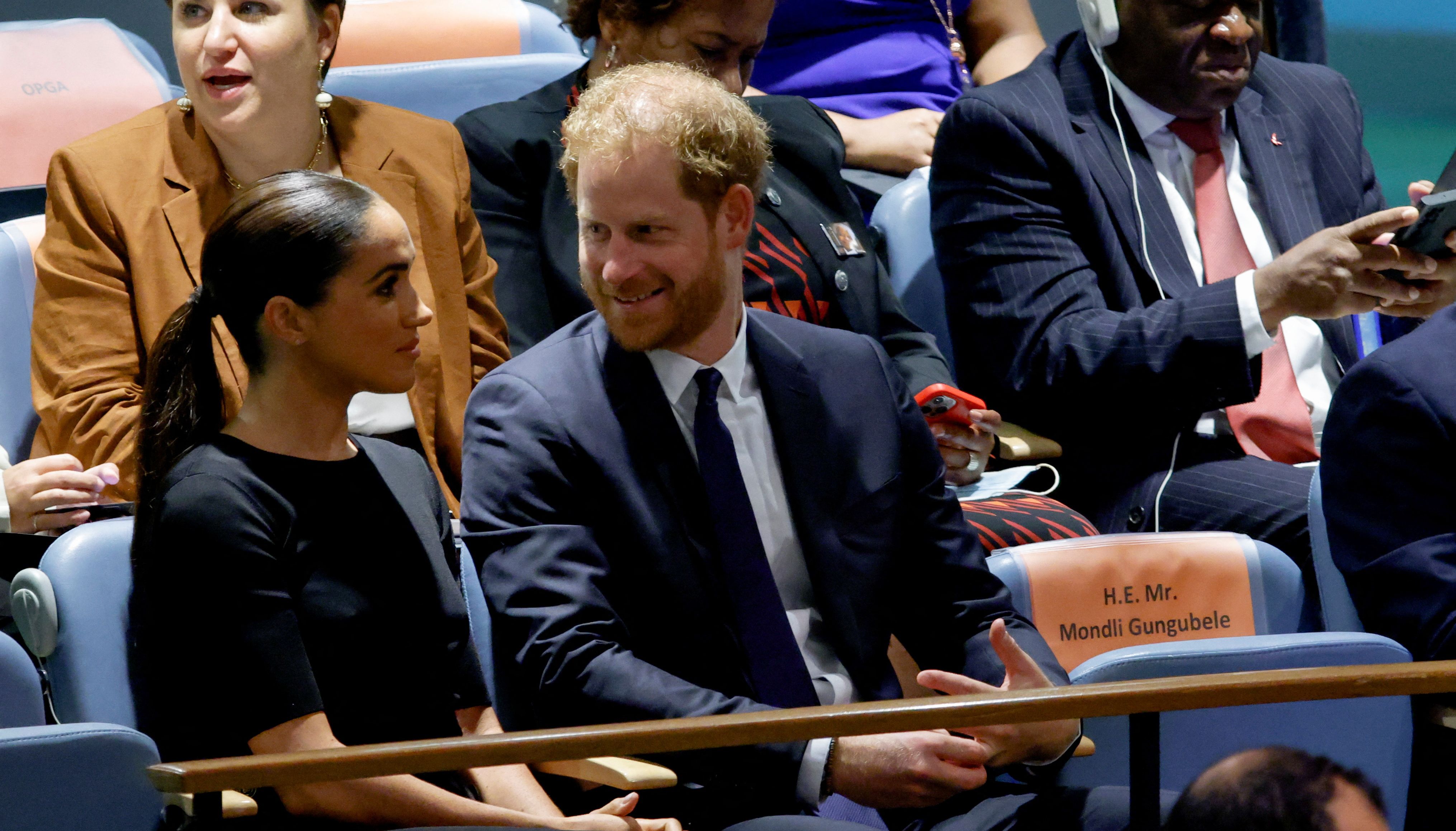 Prince Harry was accompanied by Meghan Markle to the conference.
