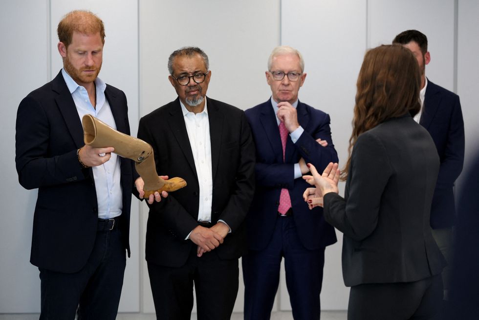 Prince Harry,  WHO chief Tedros Adhanom Ghebreyes