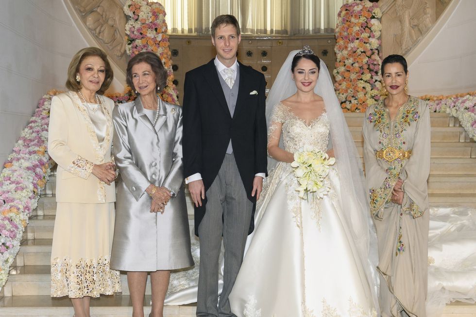 Prince Leka, Princess Elia, Farah Pahlavi and Princess Lalla Meryem.