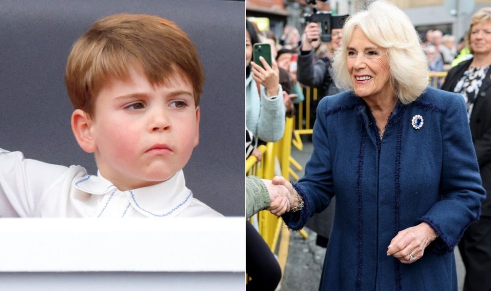 Prince Louis and Queen Camilla