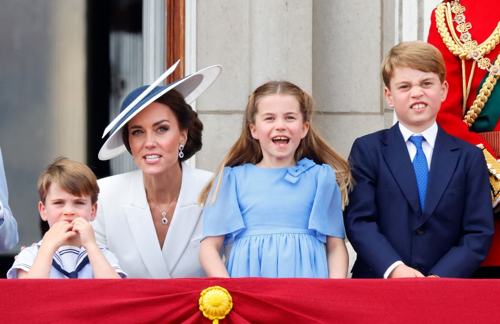 Prince Louis, Catherine, Princess Charlotte and Prince George