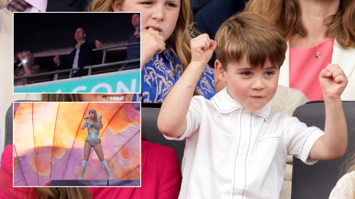 Prince Louis dancing/Prince William dancing/Taylor Swift performing at Wembley Stadium