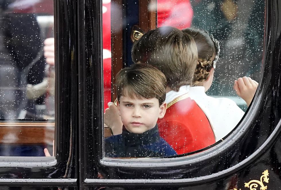 Prince Louis in a royal carriage