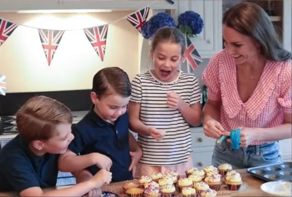 Prince Louis, Kate Middleton, Princess Charlotte and Prince George