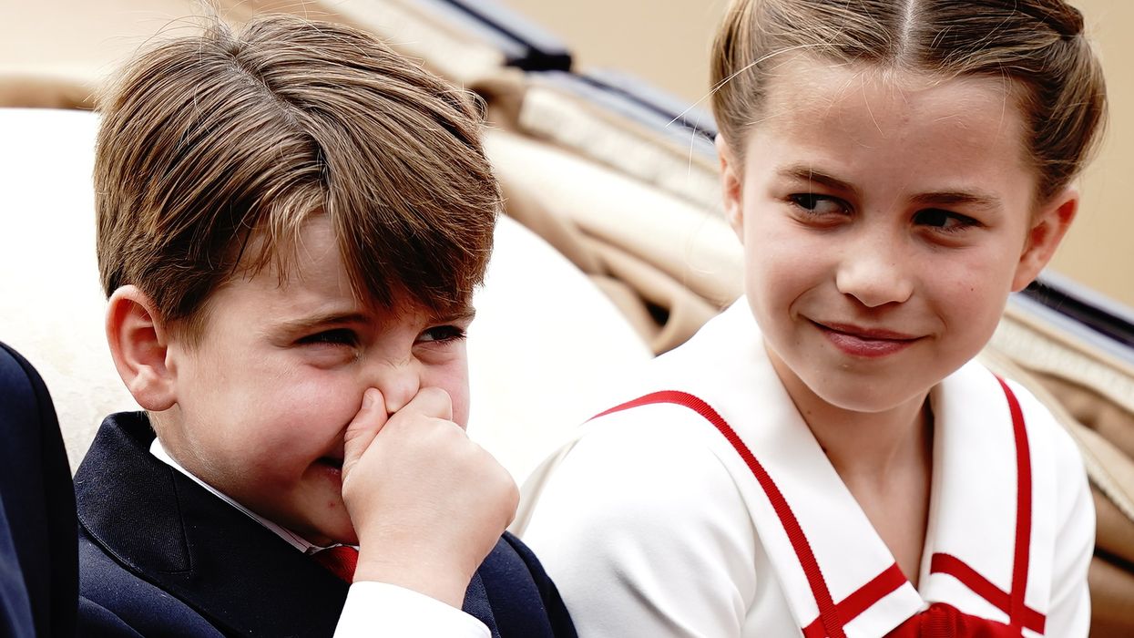 Prince Louis pulls a face
