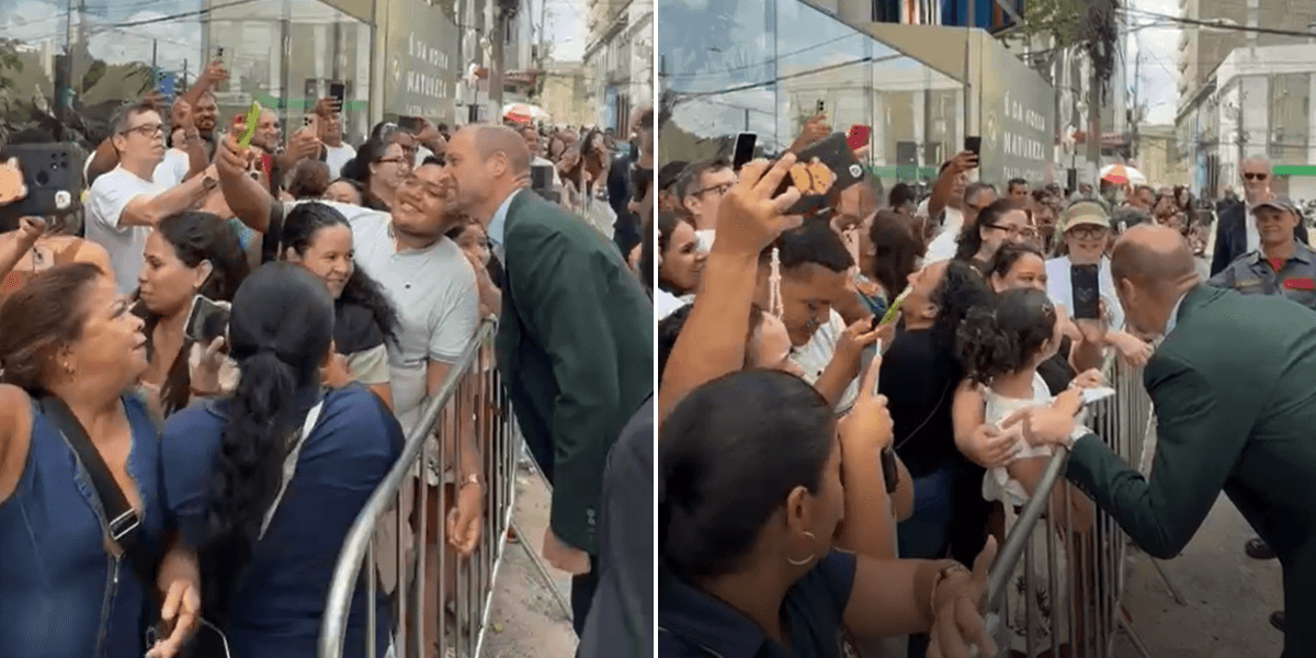 Prince William brings street to a halt as Brazilian crowd chants: ‘William, William!’ Prince William brings street to a halt as Brazilian crowd chants: ‘William, William!’