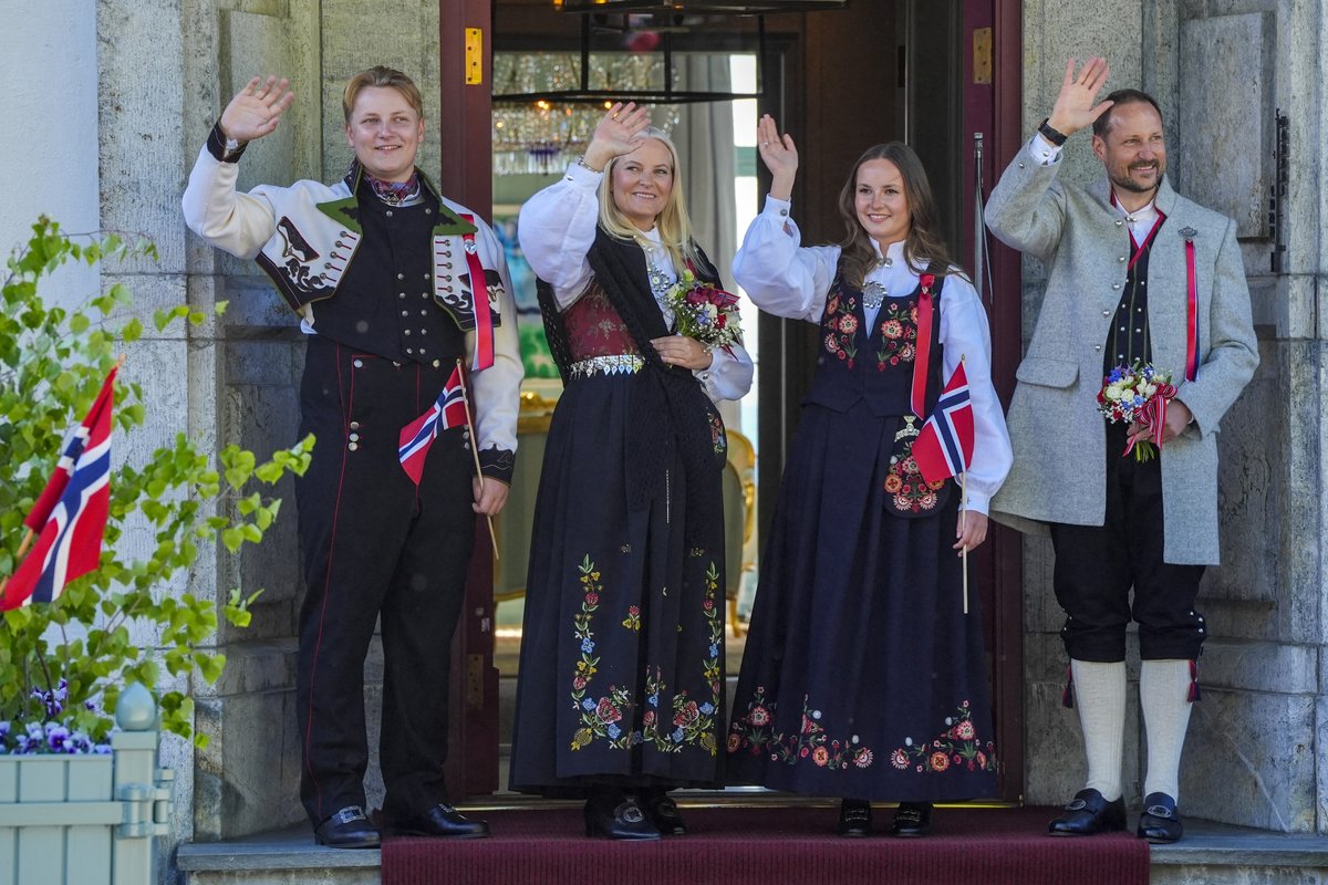 Prince Sverre Magnus, Crown Princess Mette Marit, Princess Ingrid Alexandra and Crown Prince Hakon Magnus of Norway
