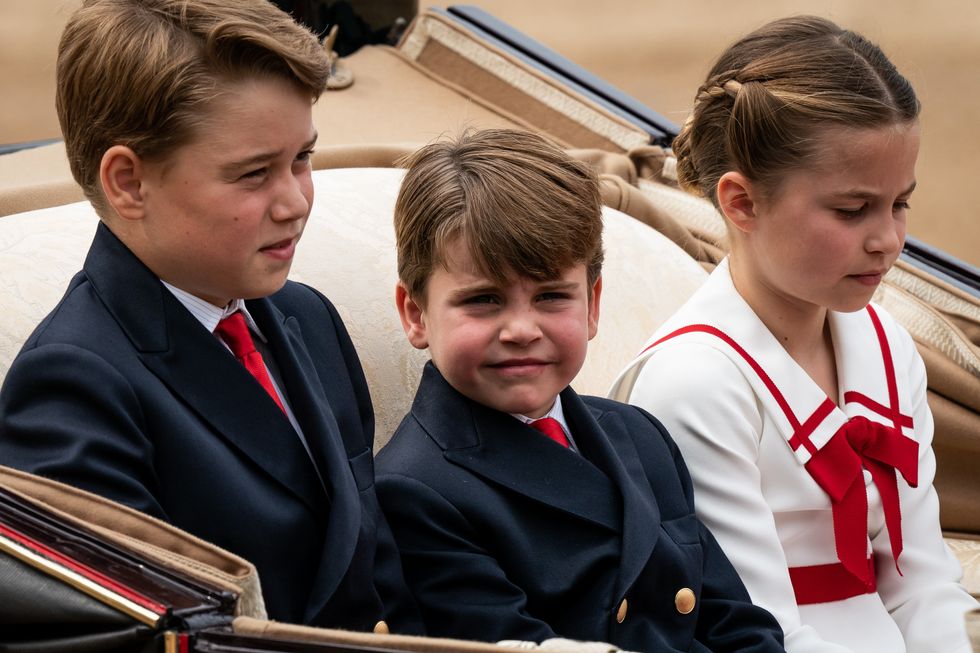 Prince \u200bPrince George, 11 (left); Princess Charlotte, 9 (right); and Prince Louis,6 (middle)