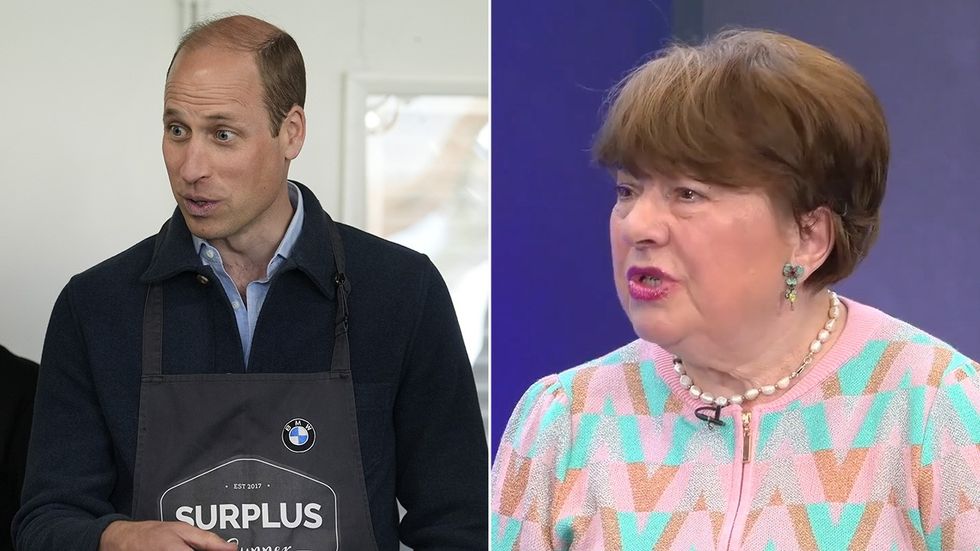 Prince William and Angela Levin