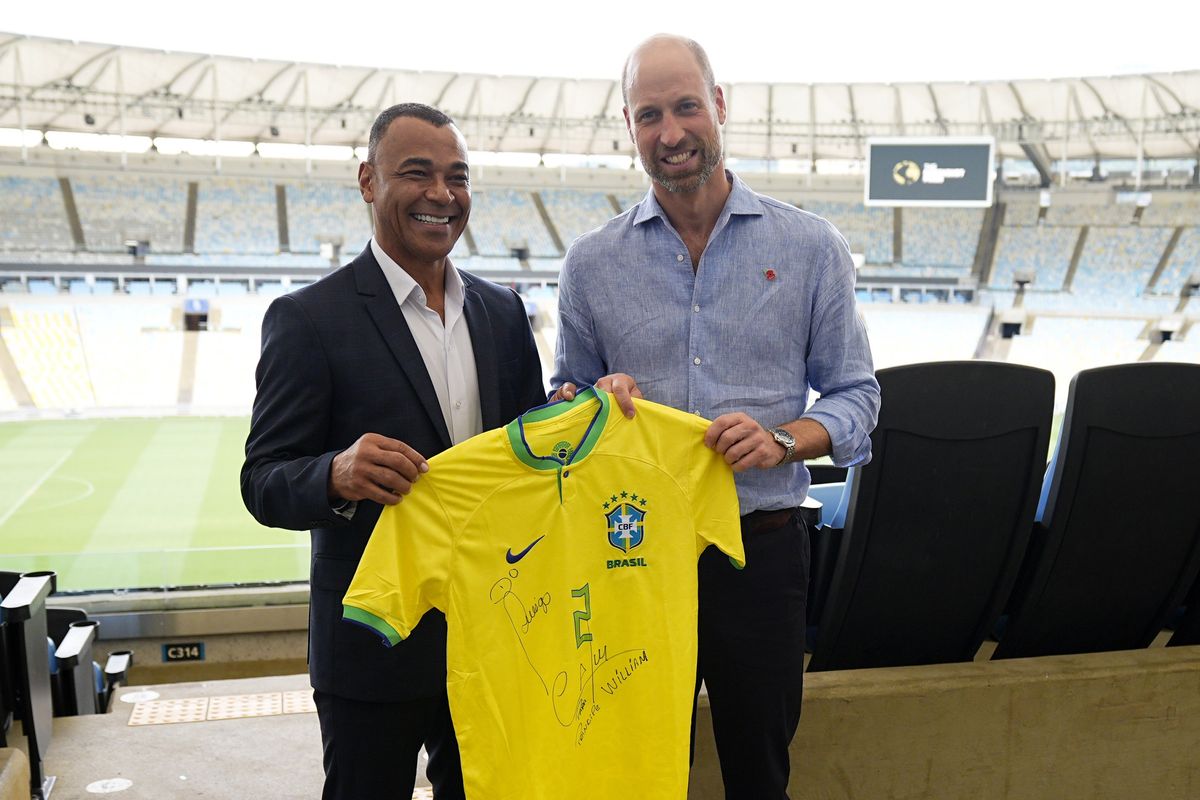 Prince William and Cafu