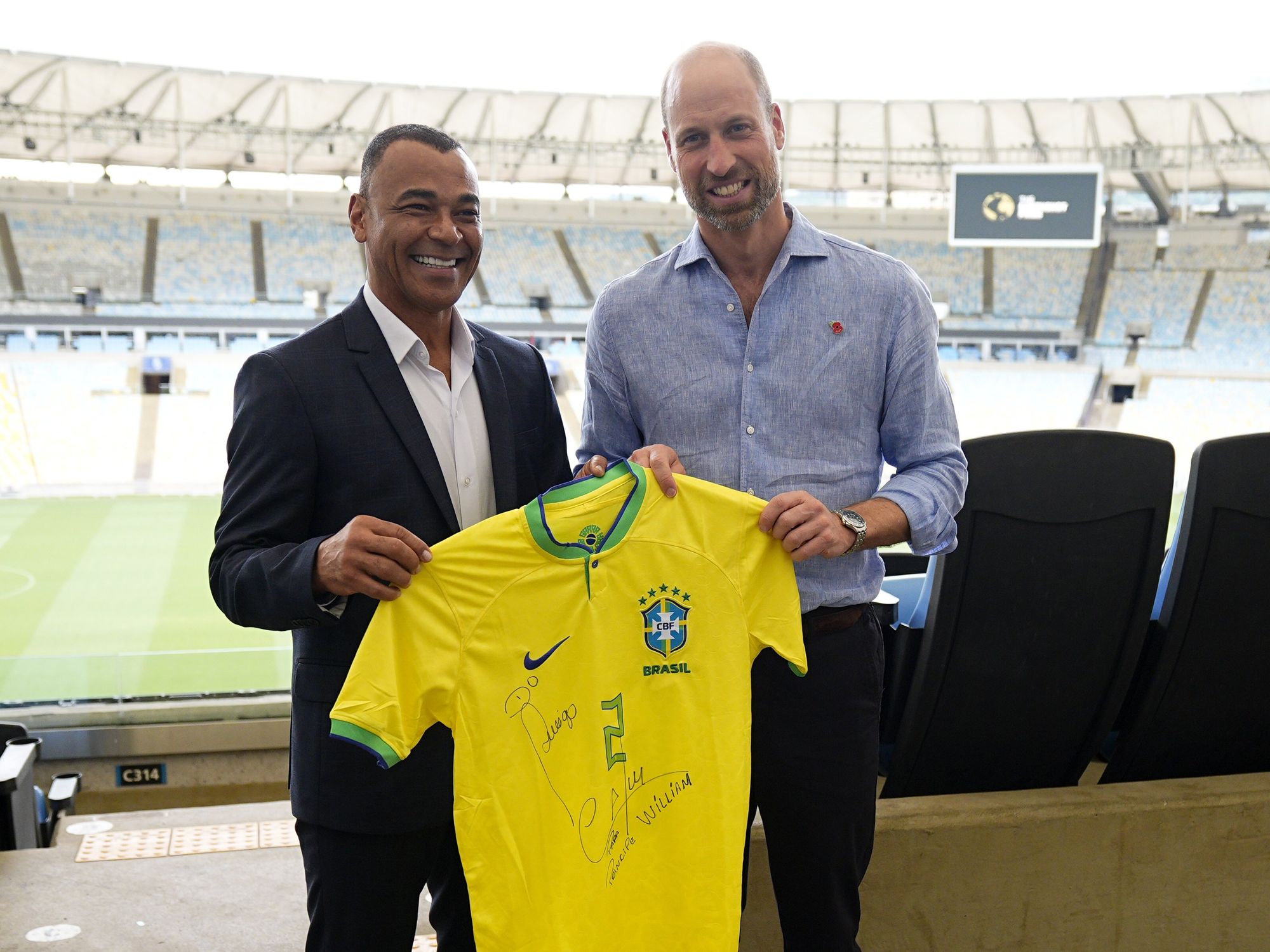 Prince William and Cafu