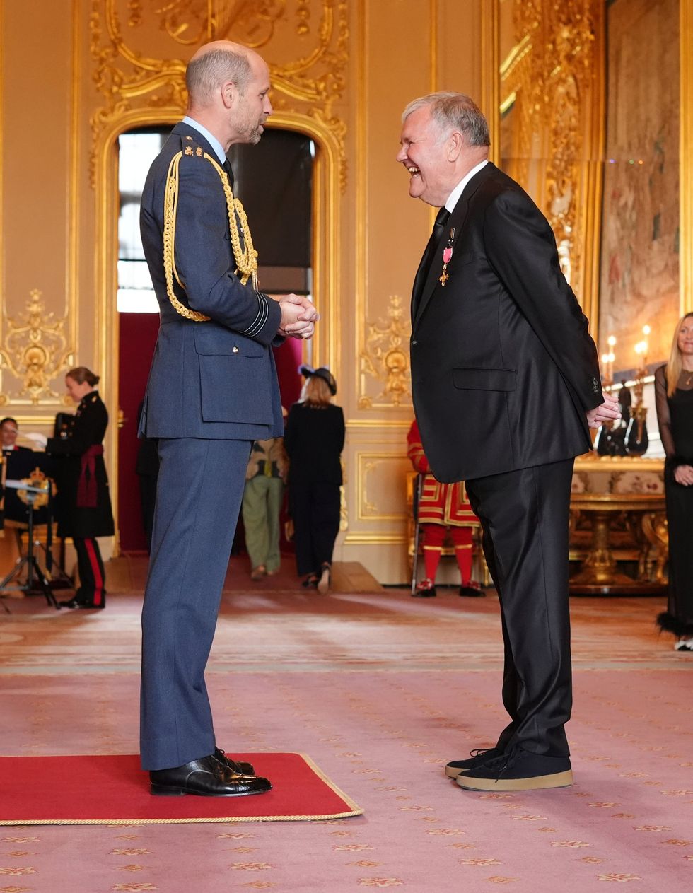 Prince William and Clive Tyldesley